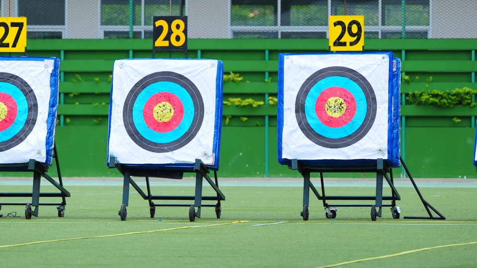 Dianas reglamentarios en competiciones de tiro con arco
